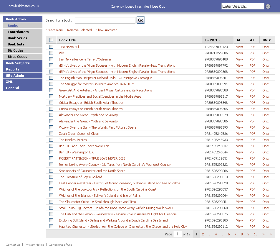 List with unicode entries